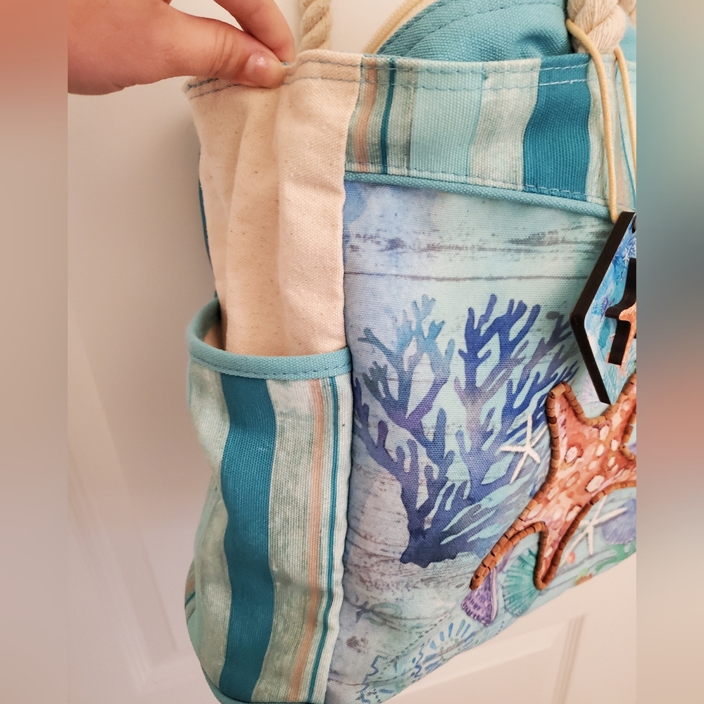 Sun 'n' Sand Sea Life Beach Tote Bag - Picture 2 of 7